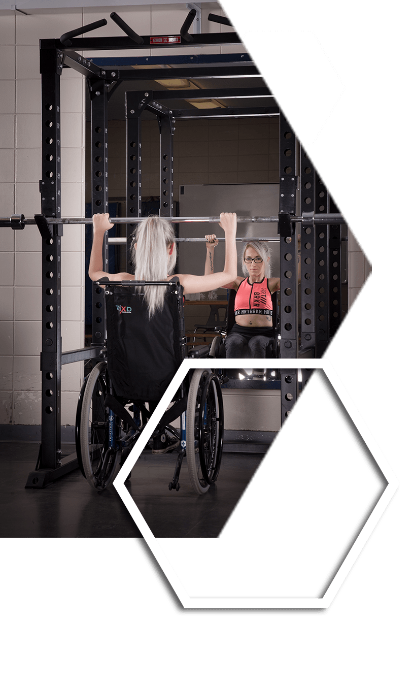 Photo de Véronique Perron en conditionnement physique en chaise roulante